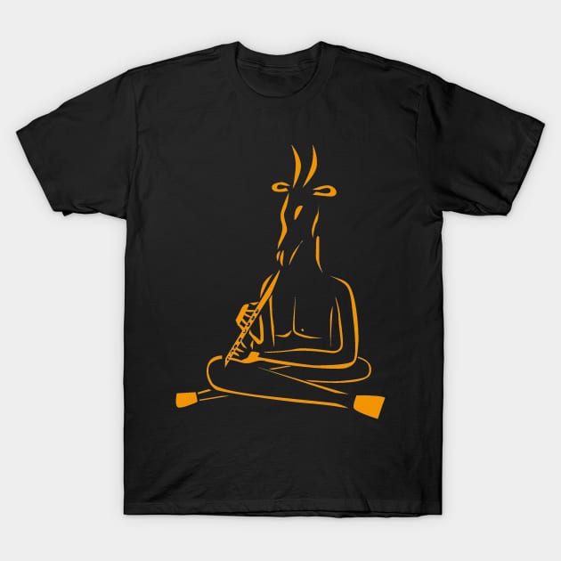 Faun Playing The Flute T-Shirt by Koala's Fog Laboratory